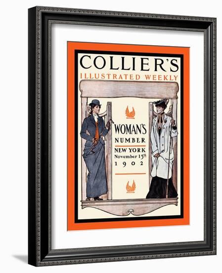 Collier's Illustrated Weekly. Woman's Number, New York, November 15th, 1902.-Edward Penfield-Framed Art Print