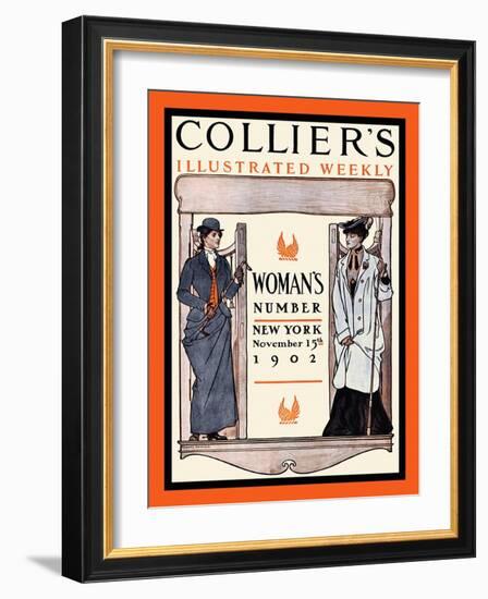 Collier's Illustrated Weekly. Woman's Number, New York, November 15th, 1902.-Edward Penfield-Framed Art Print