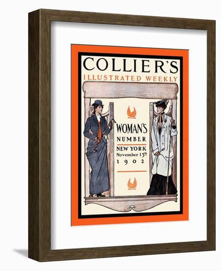 Collier's Illustrated Weekly. Woman's Number, New York, November 15th, 1902.-Edward Penfield-Framed Art Print