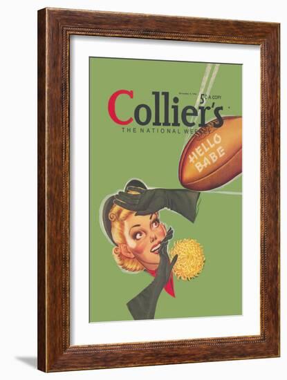 Collier's National Weekly, Hello Babe-null-Framed Art Print