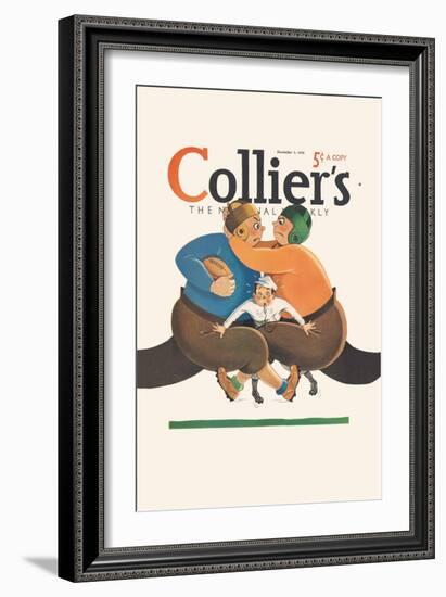 Collier's National Weekly, Referee in the Middle-null-Framed Art Print