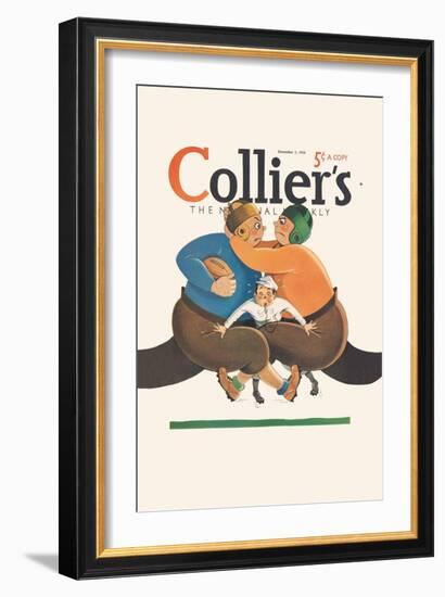 Collier's National Weekly, Referee in the Middle-null-Framed Art Print