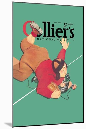 Collier's National Weekly, When the Press Get Tackled-null-Mounted Art Print