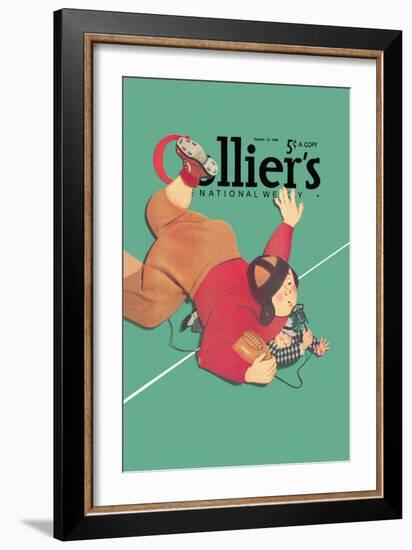 Collier's National Weekly, When the Press Get Tackled-null-Framed Art Print