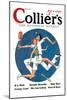 Collier's: Tennis Collision-null-Mounted Art Print