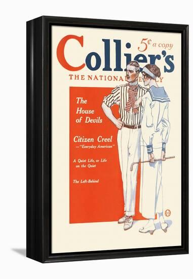 Collier's, The National. The House Of Devils.-Edward Penfield-Framed Stretched Canvas