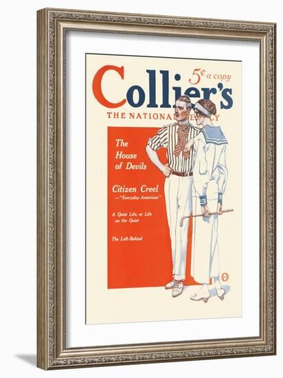 Collier's, The National. The House Of Devils.-Edward Penfield-Framed Art Print