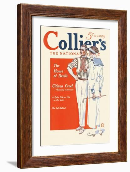 Collier's, The National. The House Of Devils.-Edward Penfield-Framed Art Print