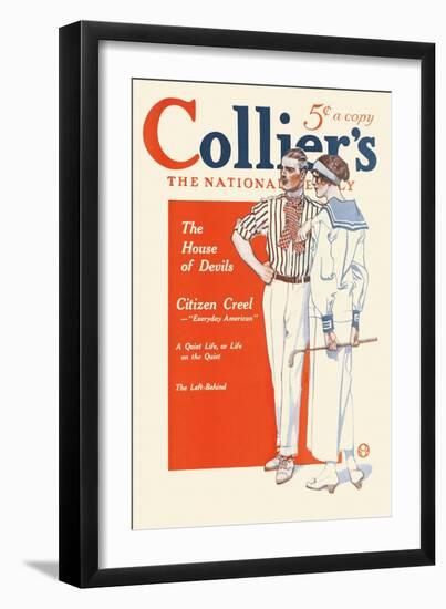 Collier's, The National. The House Of Devils.-Edward Penfield-Framed Art Print