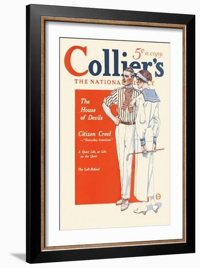 Collier's, The National. The House Of Devils.-Edward Penfield-Framed Art Print