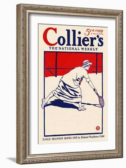 Collier's, The National Weekly, Eagle Shannon Ropes One By Richard Washburn Child-Edward Penfield-Framed Art Print