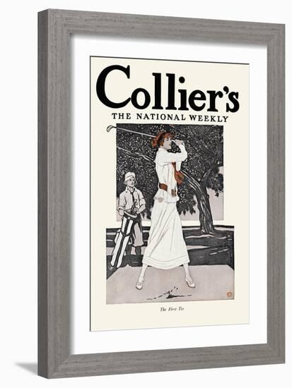 Collier's, The National Weekly, The First Tee-Edward Penfield-Framed Art Print