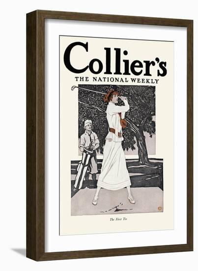Collier's, The National Weekly, The First Tee-Edward Penfield-Framed Art Print