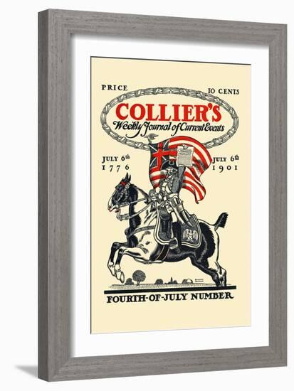 Collier's Weekly Journal Of Current Events, Fourth-Of-July Number. July 6th, 1776, July 6th 1901-Edward Penfield-Framed Art Print