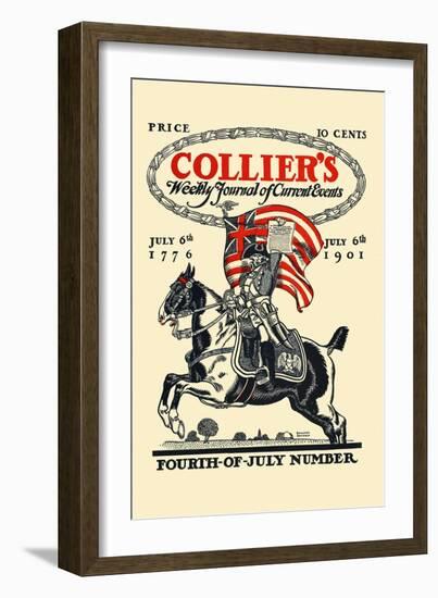 Collier's Weekly Journal Of Current Events, Fourth-Of-July Number. July 6th, 1776, July 6th 1901-Edward Penfield-Framed Art Print