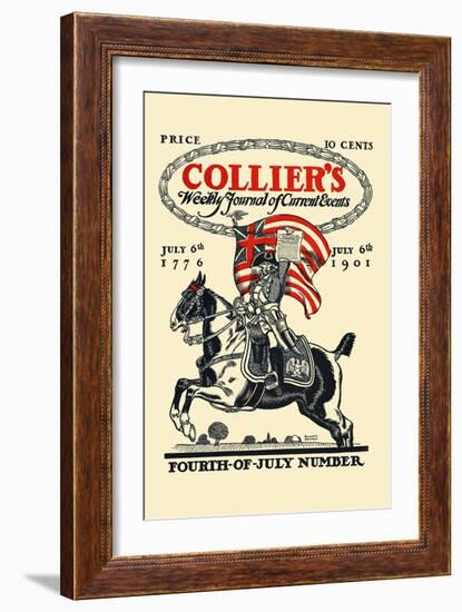 Collier's Weekly Journal Of Current Events, Fourth-Of-July Number. July 6th, 1776, July 6th 1901-Edward Penfield-Framed Art Print