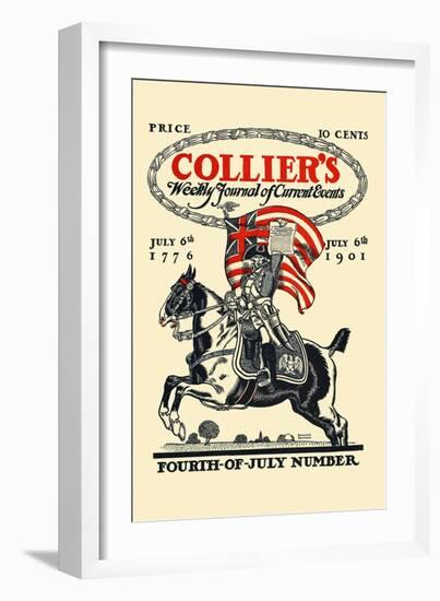 Collier's Weekly Journal Of Current Events, Fourth-Of-July Number. July 6th, 1776, July 6th 1901-Edward Penfield-Framed Art Print