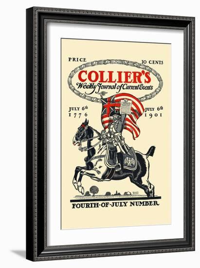 Collier's Weekly Journal Of Current Events, Fourth-Of-July Number. July 6th, 1776, July 6th 1901-Edward Penfield-Framed Art Print