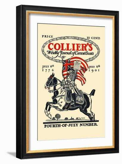Collier's Weekly Journal Of Current Events, Fourth-Of-July Number. July 6th, 1776, July 6th 1901-Edward Penfield-Framed Art Print