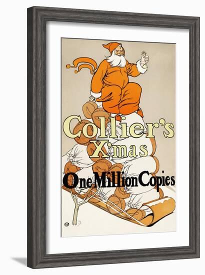 Collier's X'Mas, One Million Copies-Edward Penfield-Framed Art Print