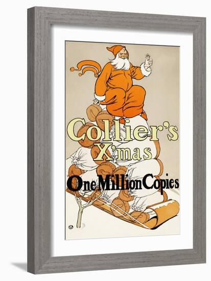 Collier's X'Mas, One Million Copies-Edward Penfield-Framed Art Print