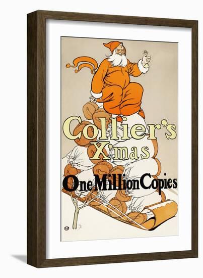 Collier's X'Mas, One Million Copies-Edward Penfield-Framed Art Print