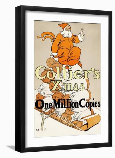 Collier's X'Mas, One Million Copies-Edward Penfield-Framed Art Print