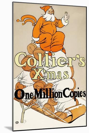Collier's X'mas, One Million Copies-Edward Penfield-Mounted Art Print
