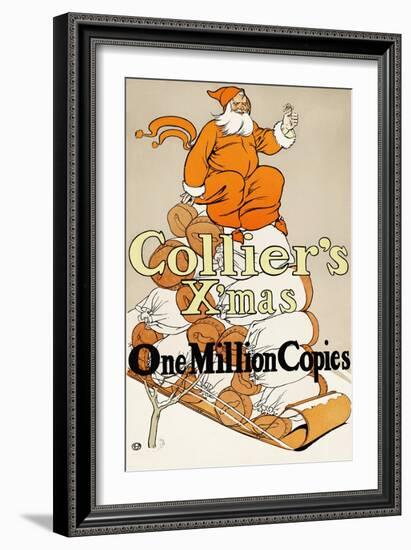 Collier's X'mas, One Million Copies-Edward Penfield-Framed Art Print