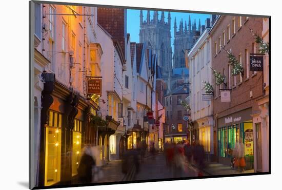Colliergate and York Minster at Christmas, York, Yorkshire, England, United Kingdom, Europe-Frank Fell-Mounted Photographic Print
