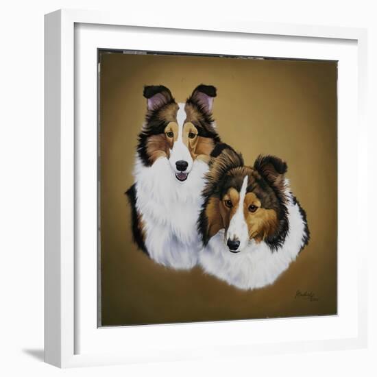 Collies 1-Jenny Newland-Framed Giclee Print