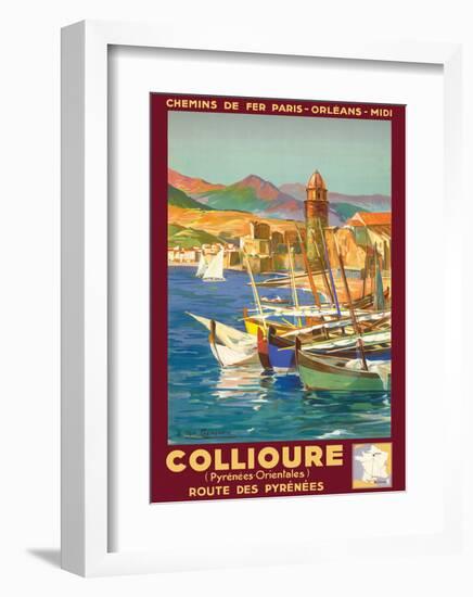 Collioure, France - Eastern Pyrenees - Railways Paris-Orleans-Midi-E^ Paul Champseix-Framed Giclee Print