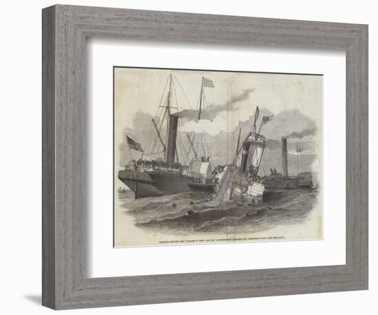 Collision Between the Duchess of Kent and the Ravensbourne Steamers, Off Northfleet Point-Edwin Weedon-Framed Giclee Print