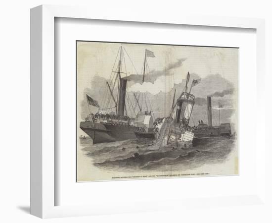 Collision Between the Duchess of Kent and the Ravensbourne Steamers, Off Northfleet Point-Edwin Weedon-Framed Giclee Print