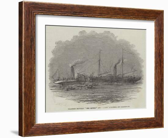 Collision Between The Orwell and Sylph Steamers, Off Greenwich-null-Framed Giclee Print