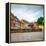 Colmar, Petit Venice, Bridge, Bike and Traditional Houses. Alsace, France.-stevanzz-Framed Premier Image Canvas
