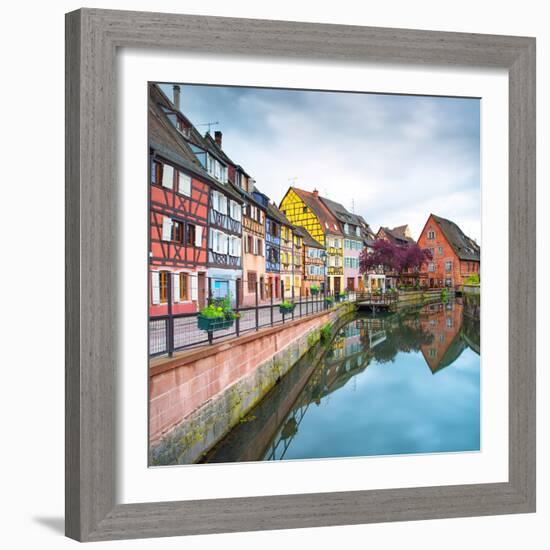 Colmar, Petit Venice, Water Canal and Traditional Houses. Alsace, France.-stevanzz-Framed Photographic Print