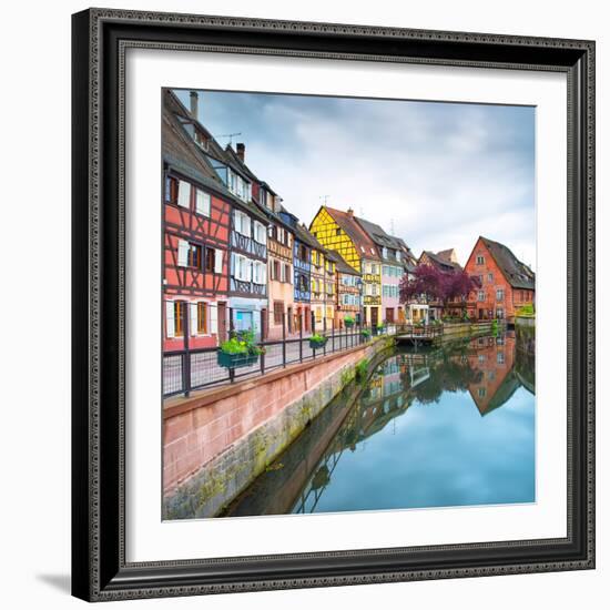 Colmar, Petit Venice, Water Canal and Traditional Houses. Alsace, France.-stevanzz-Framed Photographic Print