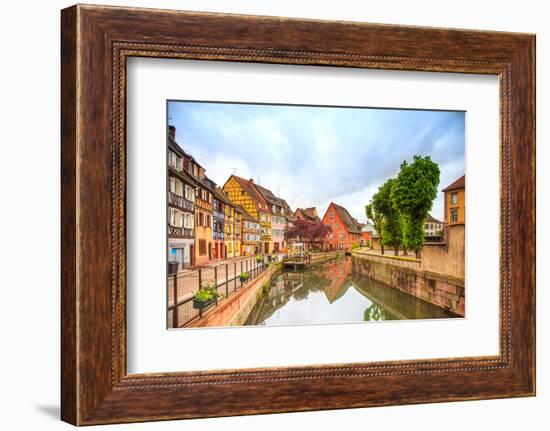 Colmar, Petit Venice, Water Canal and Traditional Houses. Alsace, France.-stevanzz-Framed Photographic Print