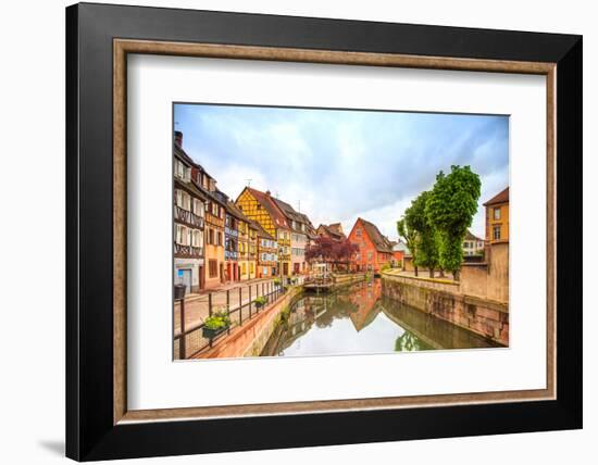 Colmar, Petit Venice, Water Canal and Traditional Houses. Alsace, France.-stevanzz-Framed Photographic Print