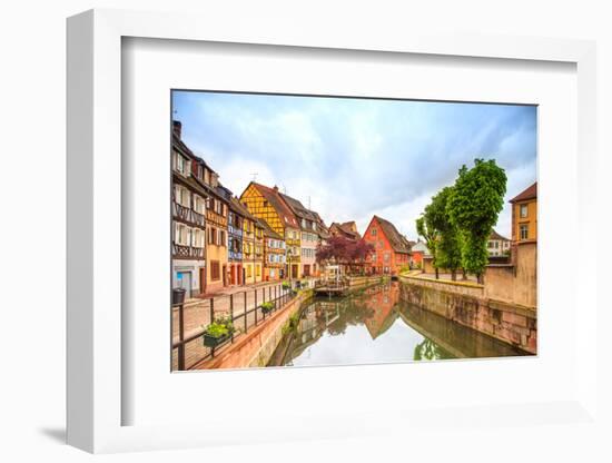 Colmar, Petit Venice, Water Canal and Traditional Houses. Alsace, France.-stevanzz-Framed Photographic Print