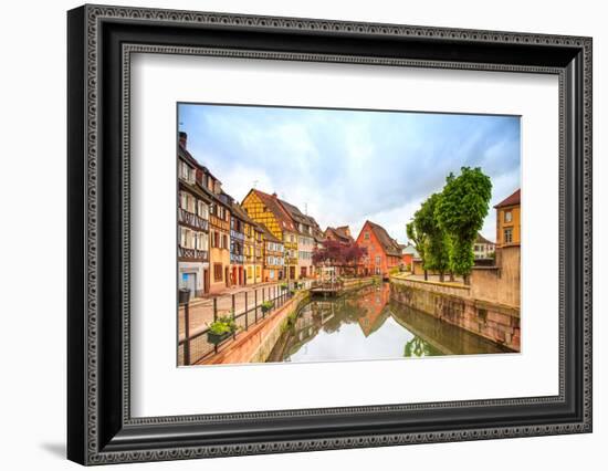 Colmar, Petit Venice, Water Canal and Traditional Houses. Alsace, France.-stevanzz-Framed Photographic Print