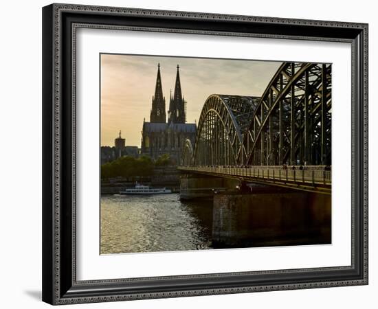 Cologne Cathedral, Dusk, Sundown-Marc Gilsdorf-Framed Photographic Print