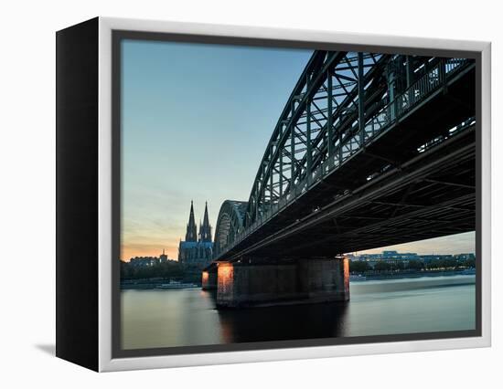 Cologne Cathedral, Dusk, Sundown-Marc Gilsdorf-Framed Premier Image Canvas