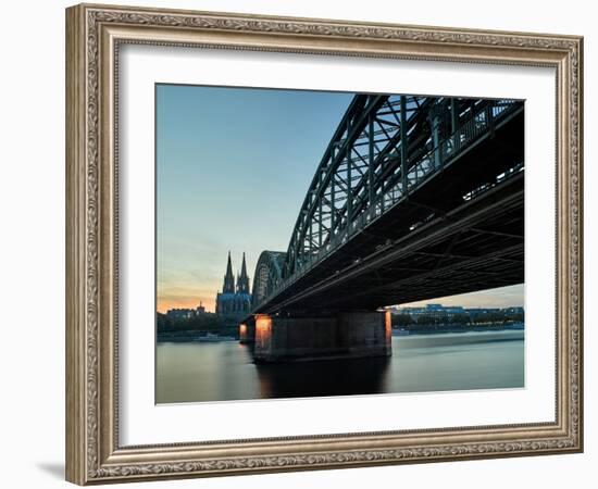 Cologne Cathedral, Dusk, Sundown-Marc Gilsdorf-Framed Photographic Print