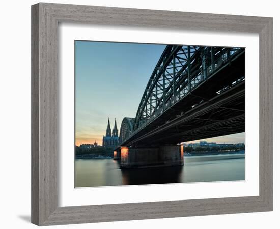 Cologne Cathedral, Dusk, Sundown-Marc Gilsdorf-Framed Photographic Print