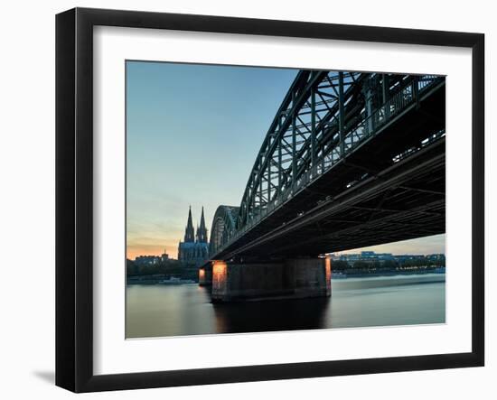 Cologne Cathedral, Dusk, Sundown-Marc Gilsdorf-Framed Photographic Print