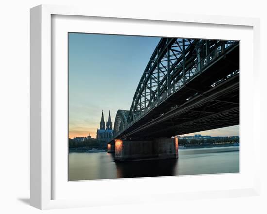 Cologne Cathedral, Dusk, Sundown-Marc Gilsdorf-Framed Photographic Print