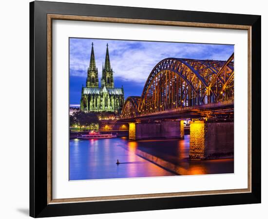 Cologne Cathedral in Cologne, Germany.-SeanPavonePhoto-Framed Photographic Print