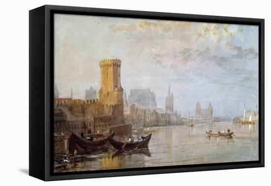 Cologne on the Rhine-J. M. W. Turner-Framed Premier Image Canvas